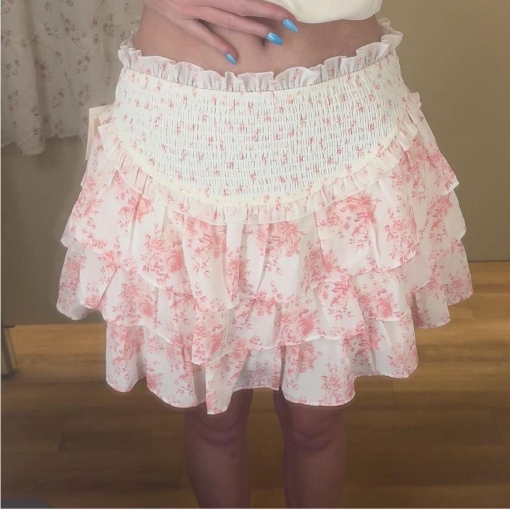 Anthropologie Pink Mini Skirt